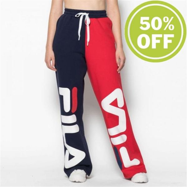 Fila Barbara High Waist Oversize In Multiple Colors Women's Sweatpants - Navy/Red,NZ 291-91760